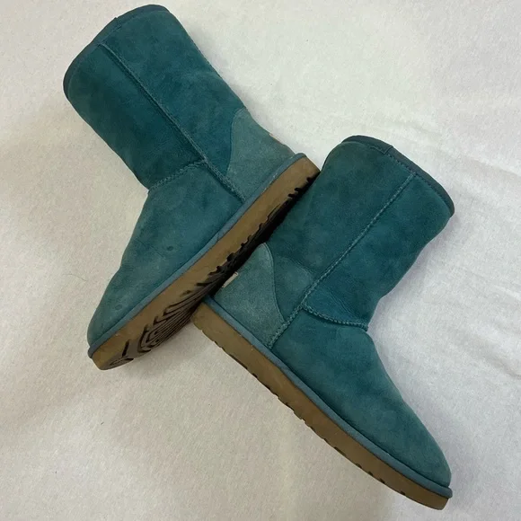 UGG Classic Short Boot 5825 Turquoise Blue Twin Face Sheepskin